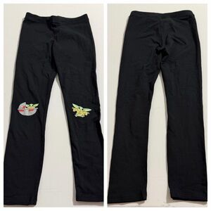 Disney Amazon Essentials Star Wars Grogu Black Leggings Girls Medium 8 YO NWOT